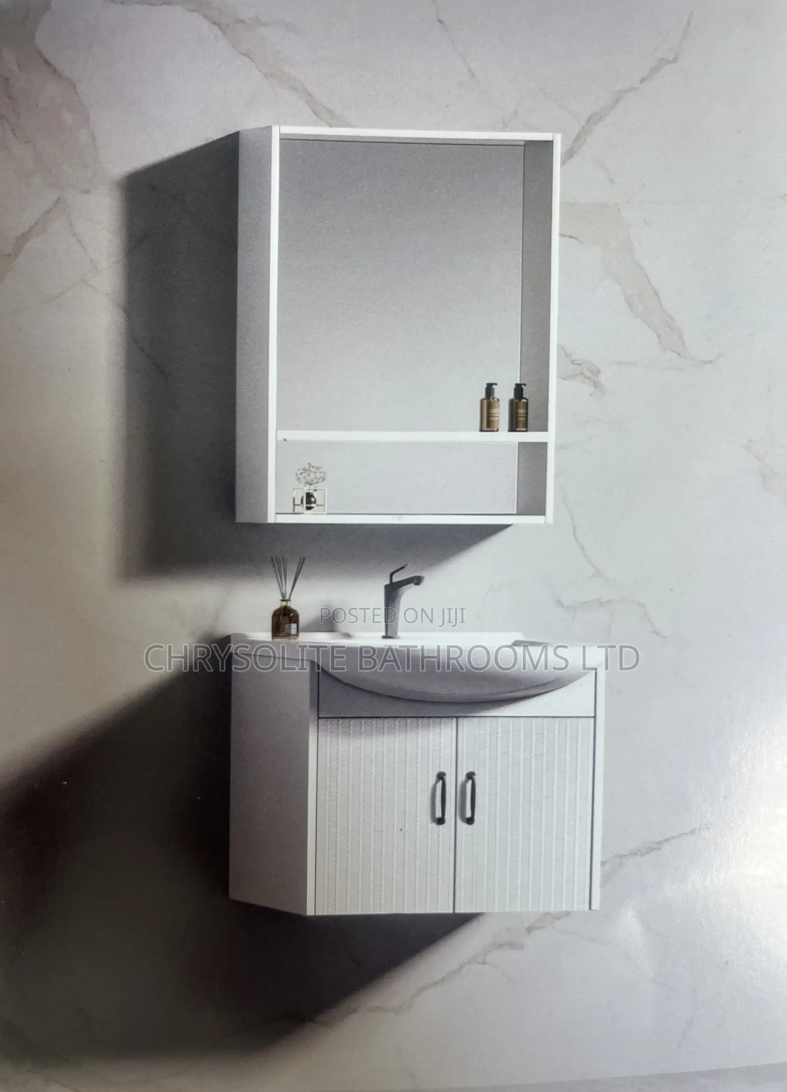 Floating Vanity All White Cabinet