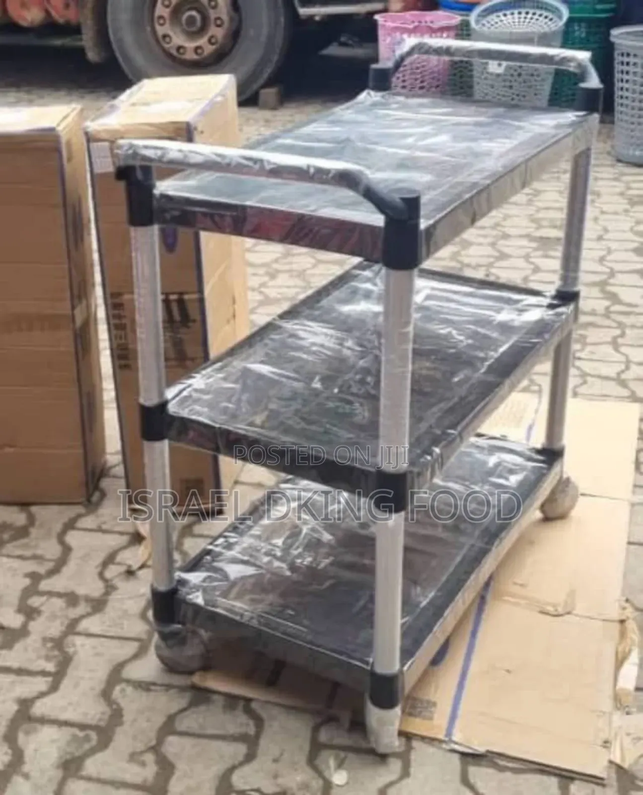3steps Quality Plastic Movable Trolley