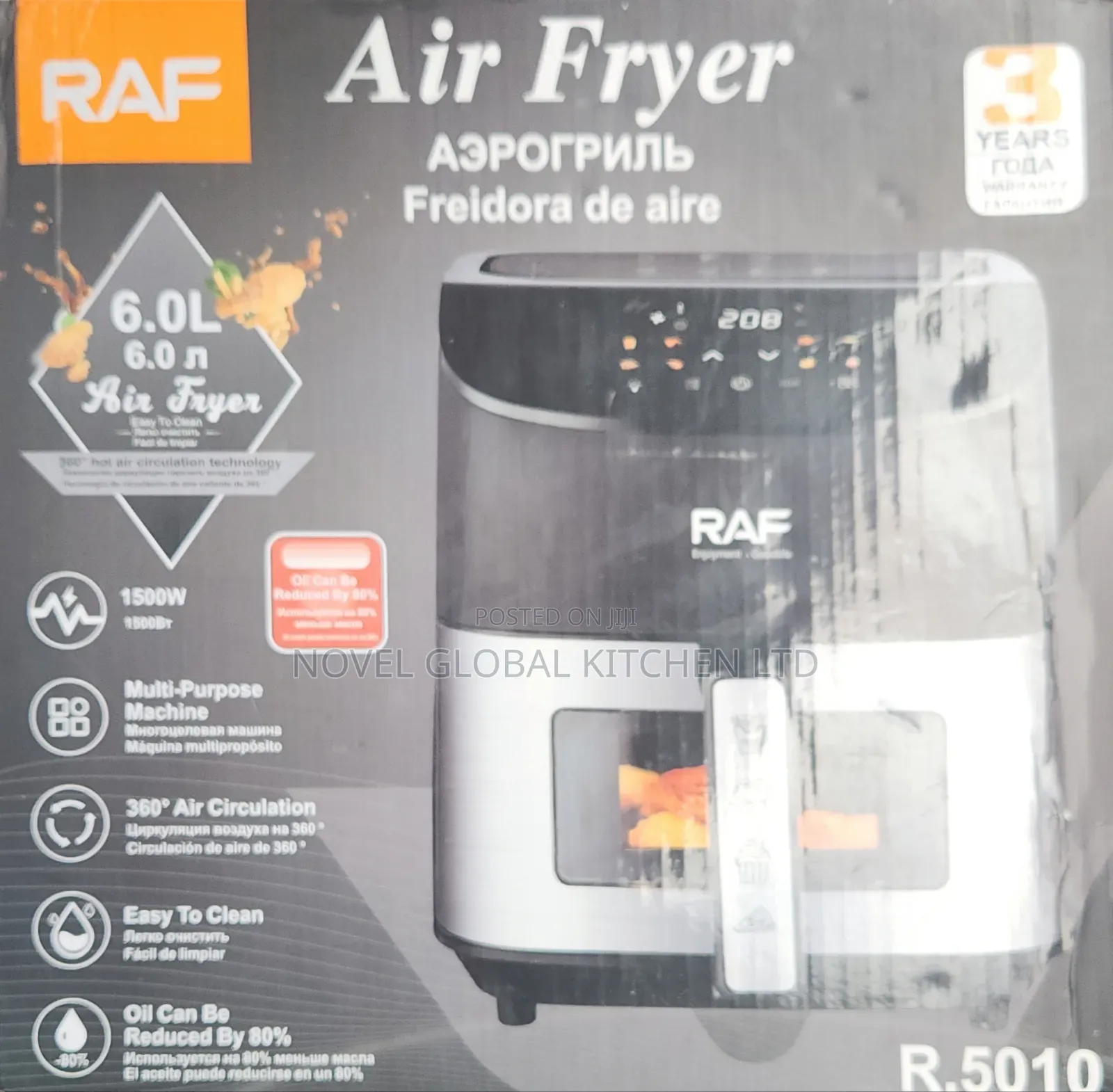6.0l Capacity Raf Airfryer Oven