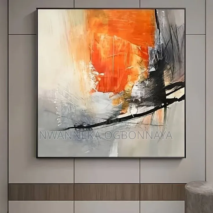 Simple Abstract Oil Printing on Canvas