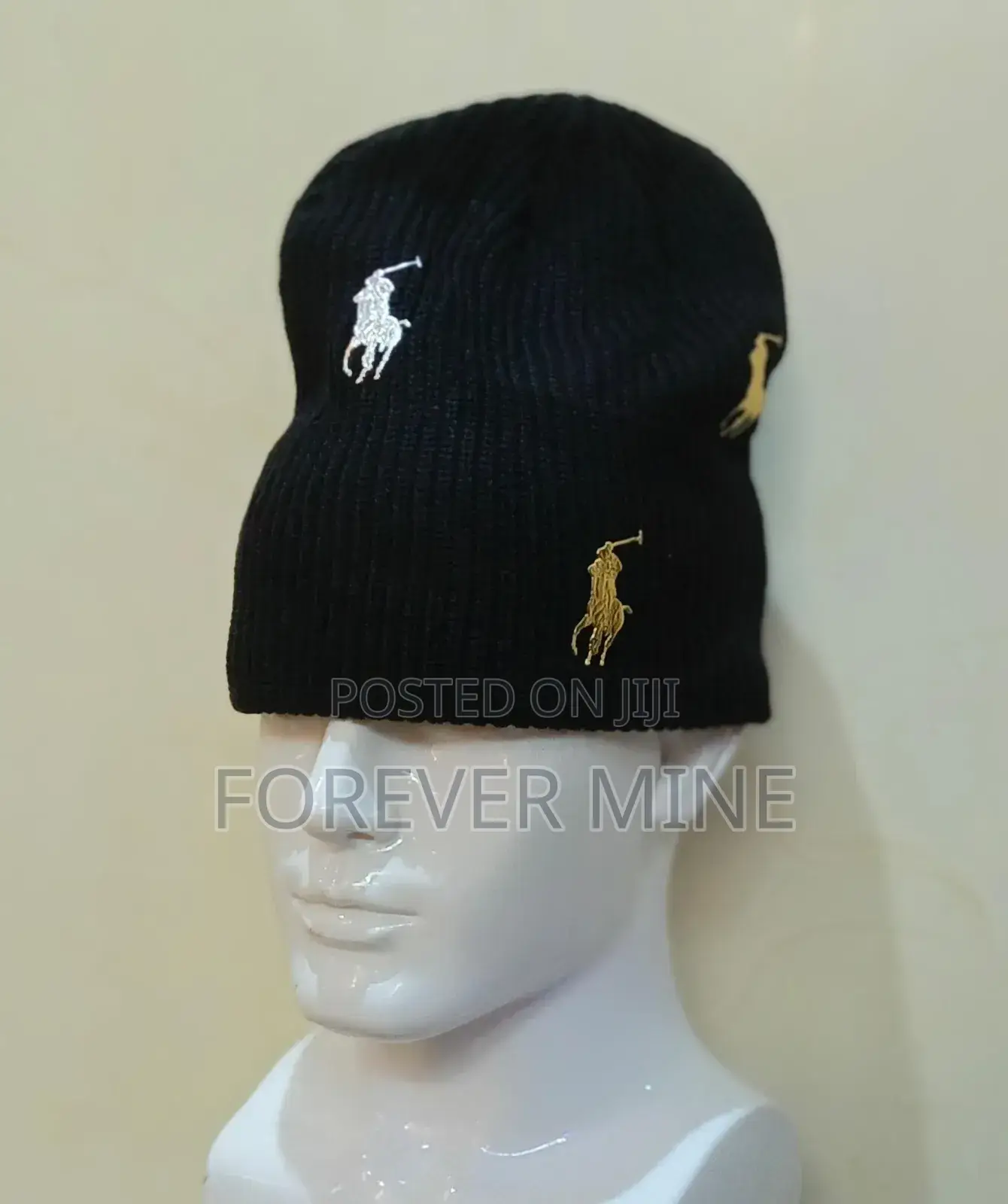 Luxury Designer Beanie – Multi-Logo Embroidered Winter Hat