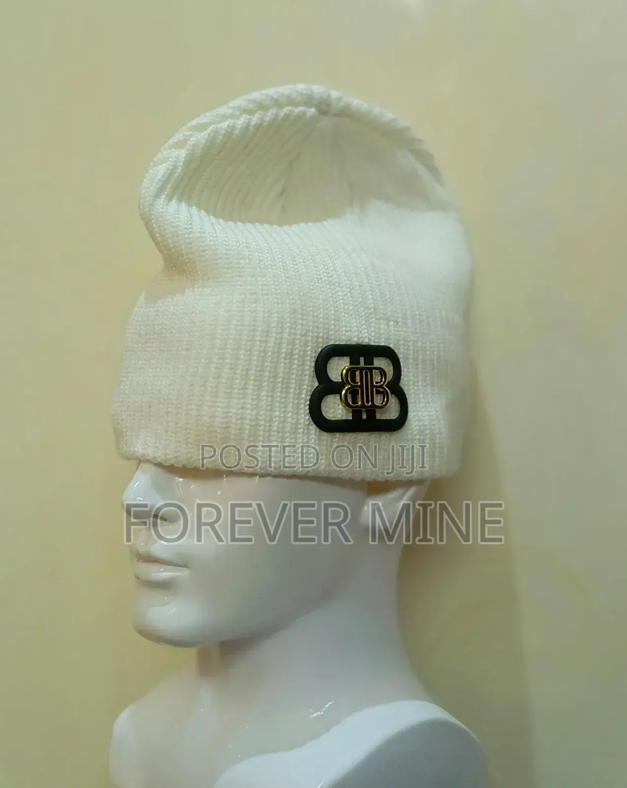 Luxury Designer Beanie – Multi-Logo Embroidered Winter Hat