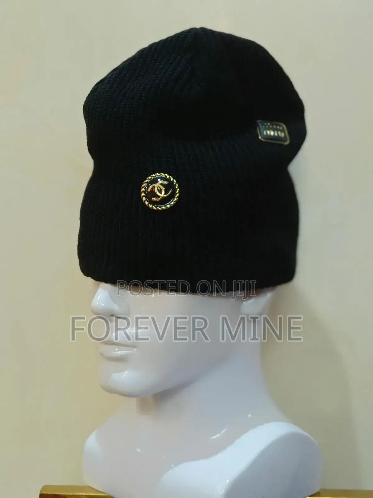 Luxury Designer Beanie – Multi-Logo Embroidered Winter Hat