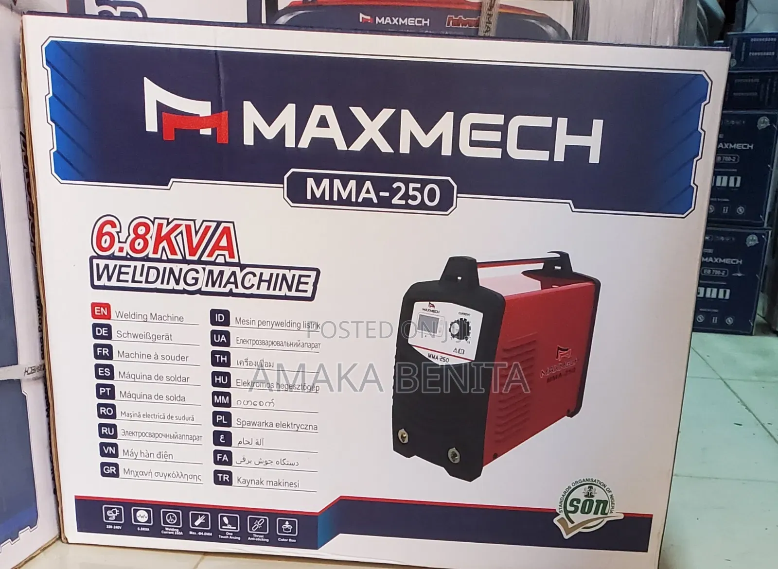 Max Mech Welding Machine 6.8kva (Mma-250)