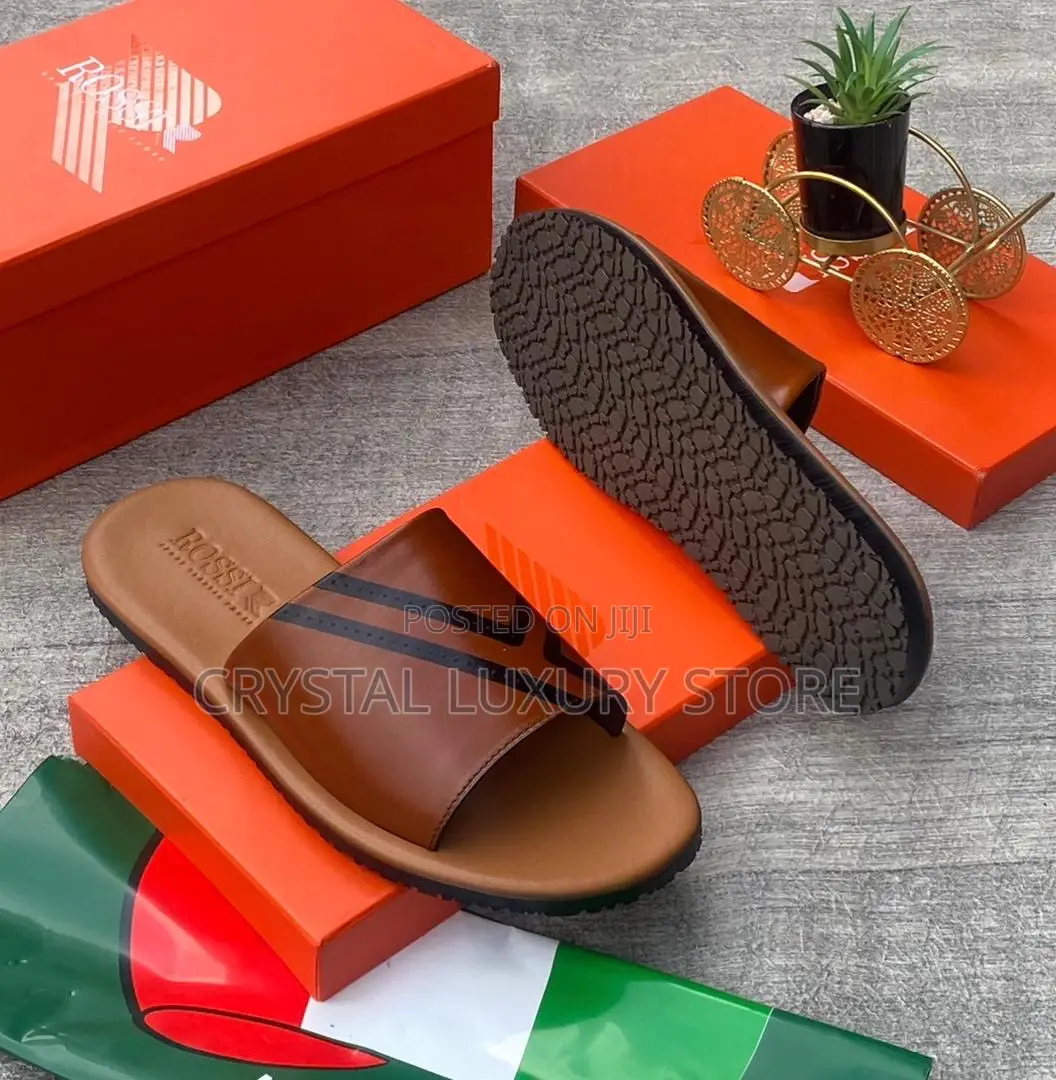 Rossi Quality Luxury Men Genuine Leather Pams