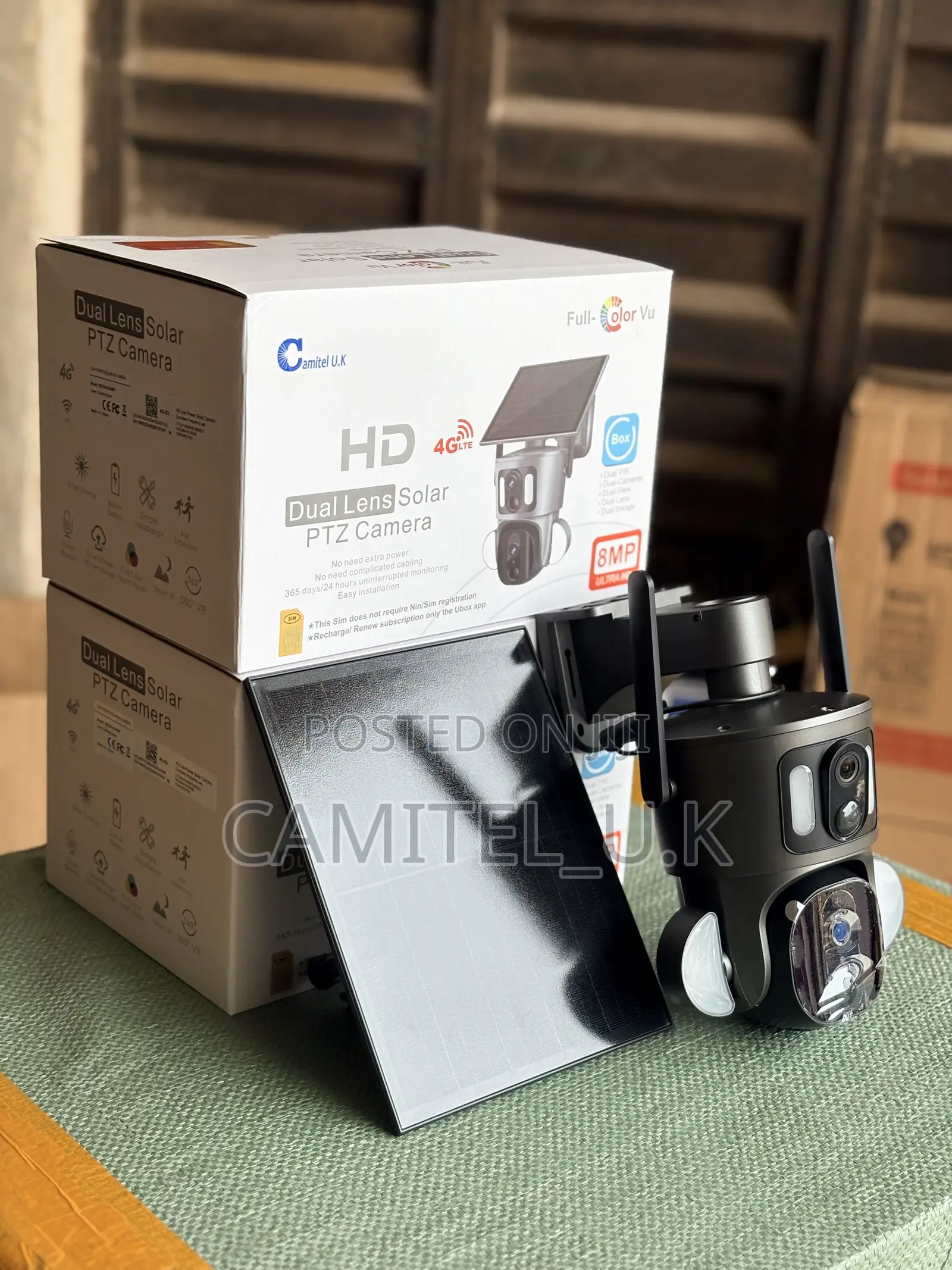 4g Ubox Dual Lens Solar Camera With Floodlights