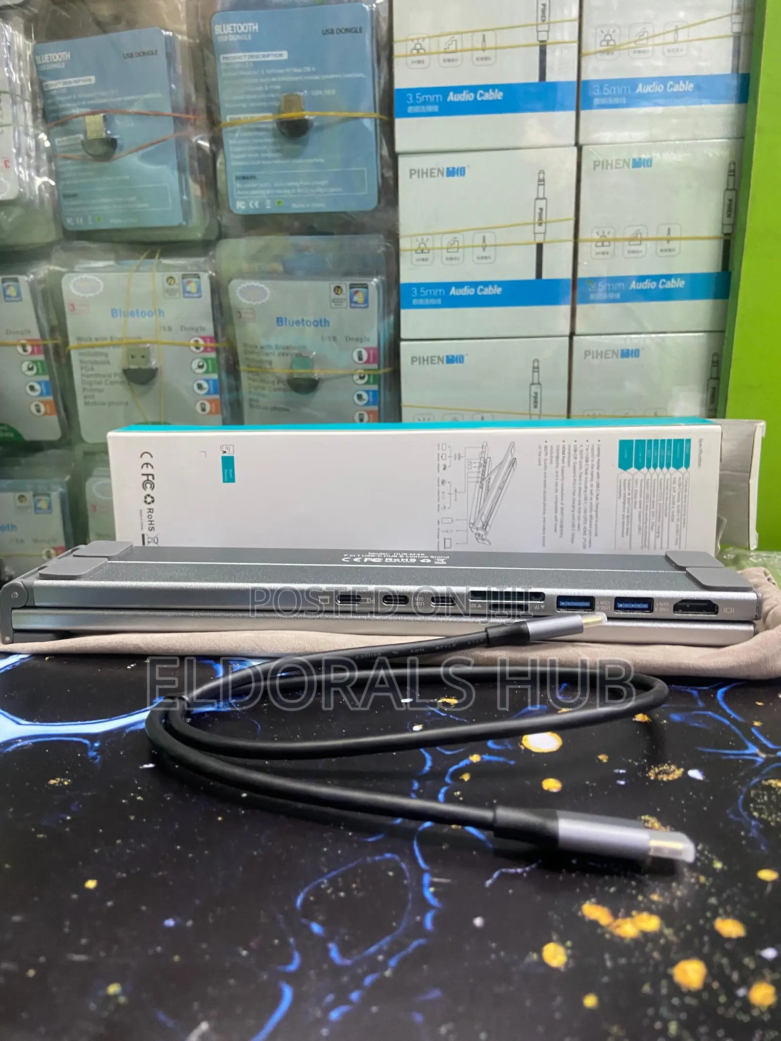 Adjustable Laptop Stand With Usb-C Hub Dock Hdmi Usb