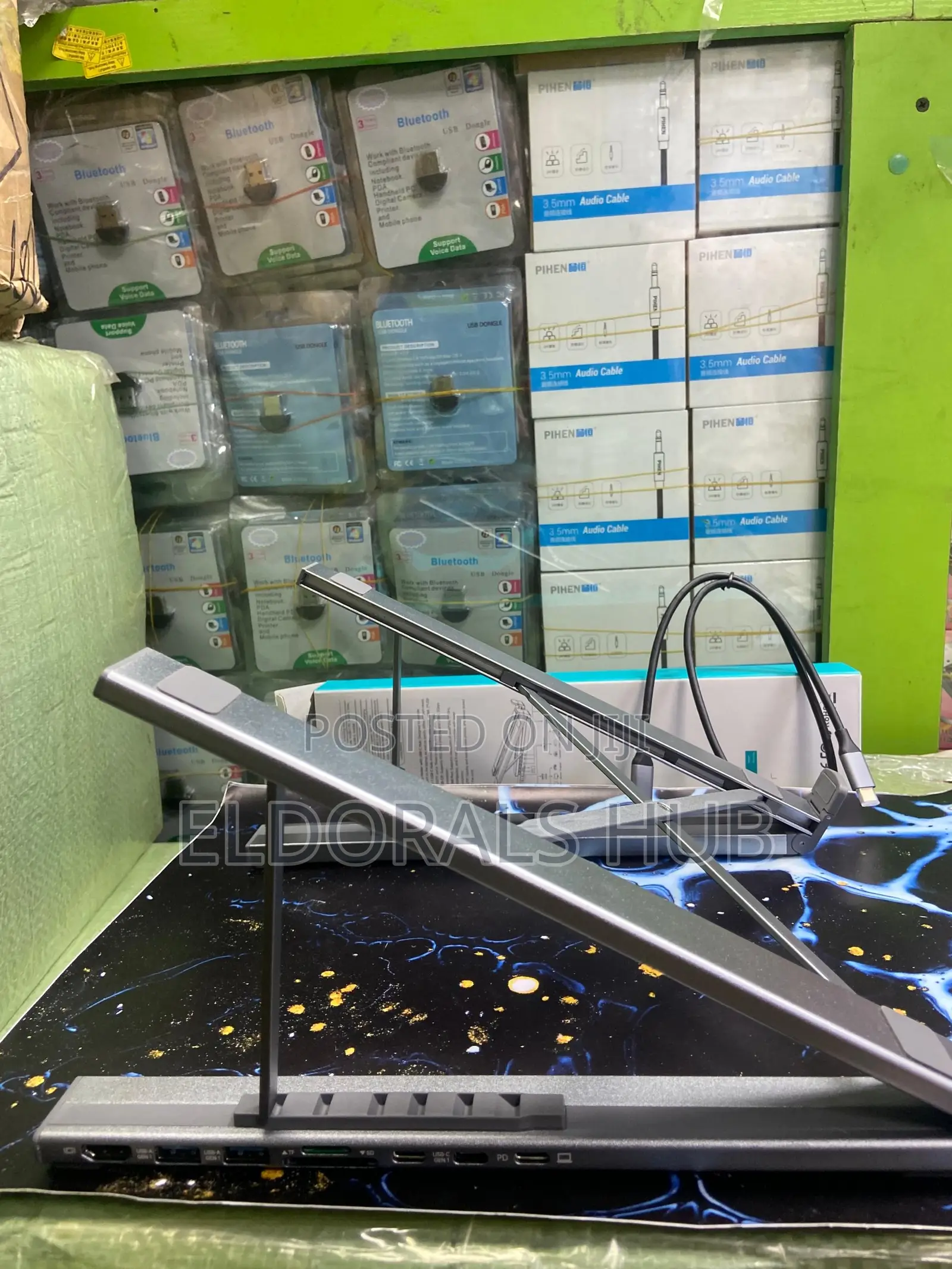 Adjustable Laptop Stand With Usb-C Hub Dock Hdmi Usb