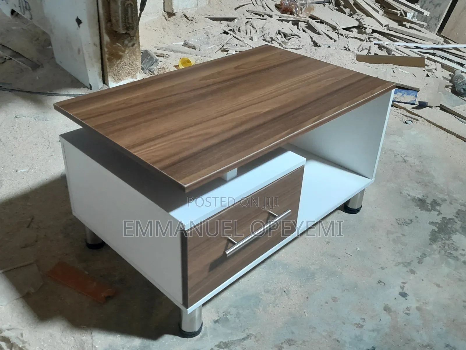 Mini Center Table With Drawer Shelf (720mm) | for Small Spaces.