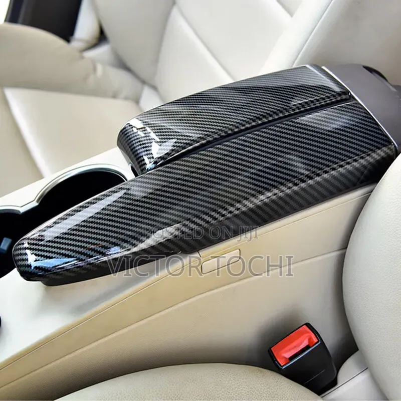 Carbon Fiber Center Armrest Covers Benz Glk350 , C300, Ml350 , E350