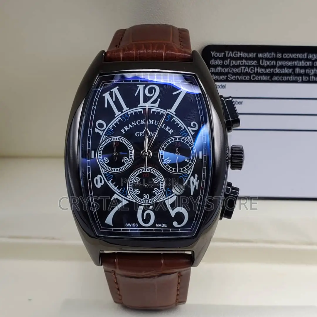 Franck Muller Quality Luxury Genuine Leather Wristwatch