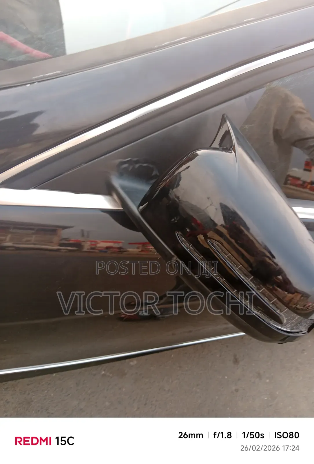 Sports Side Mirror Covers Carbon Fiber, Black Benz , Toyota, Lexus