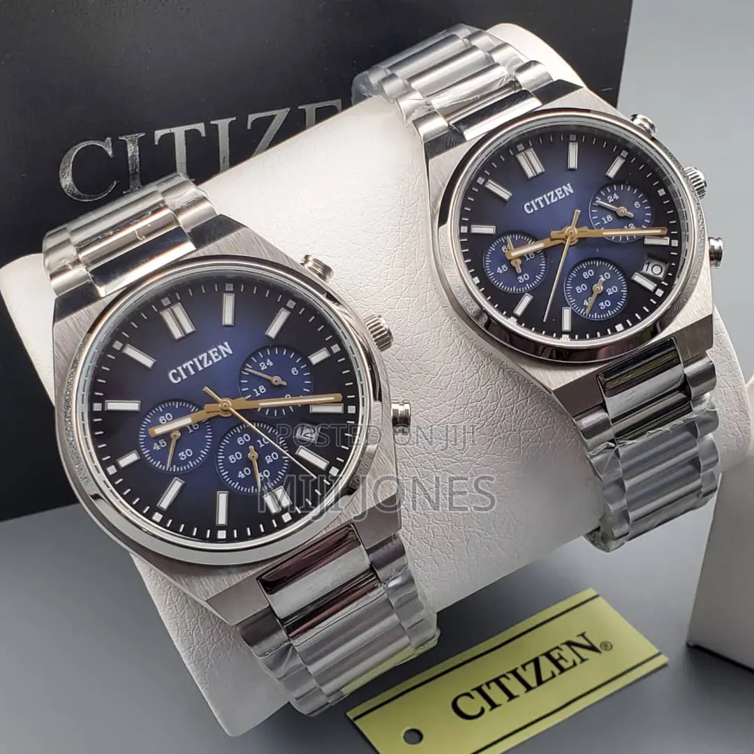 Couple’S Chronograph Style Chain Watches - Japanese Movement Inspired