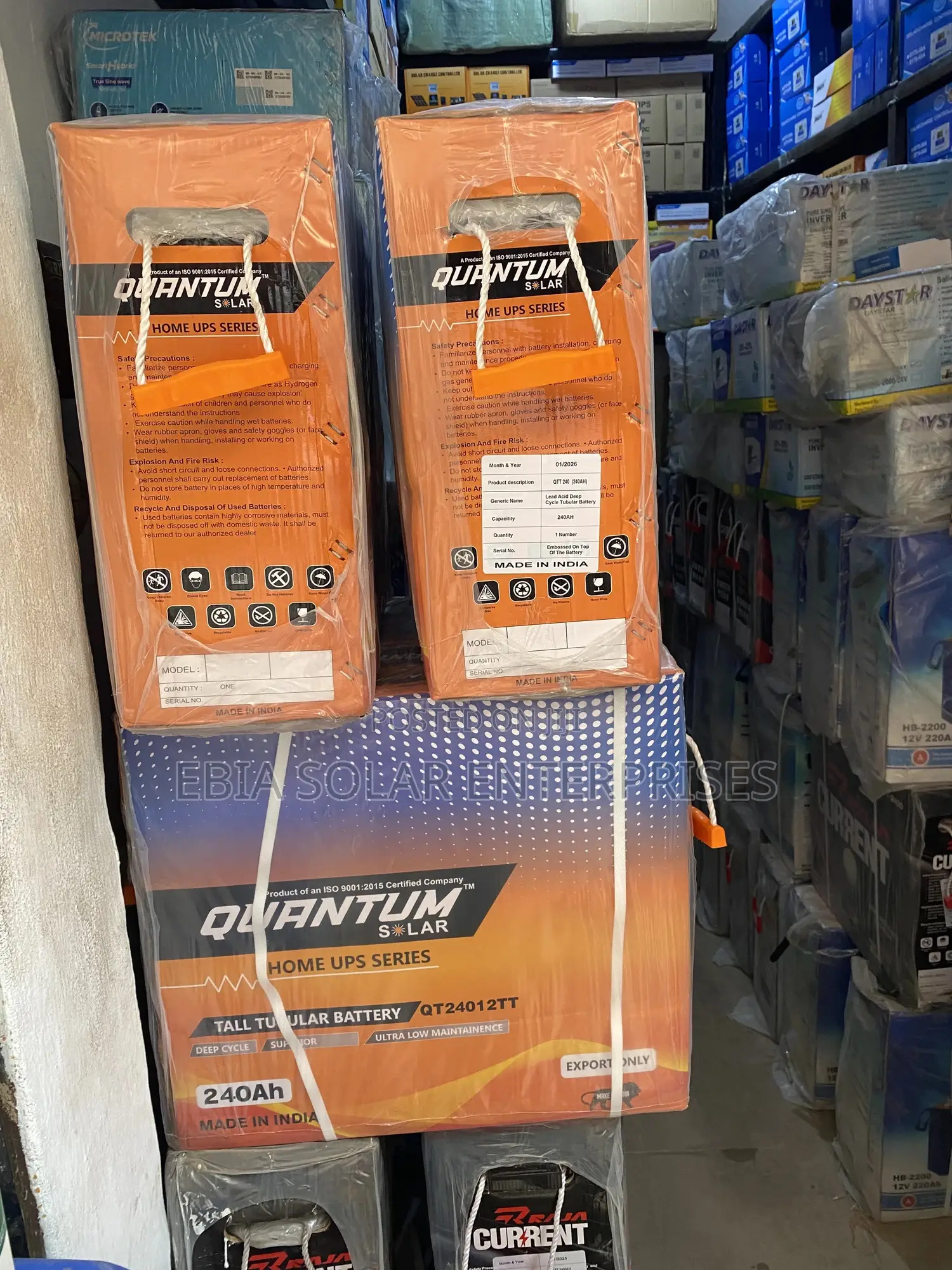 240ah Quantum Tubular Battery