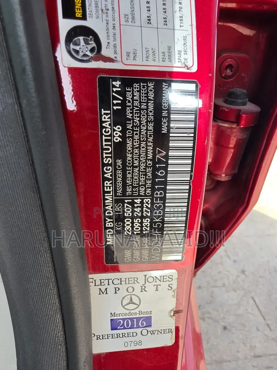 Mercedes-Benz E350 2015 Red