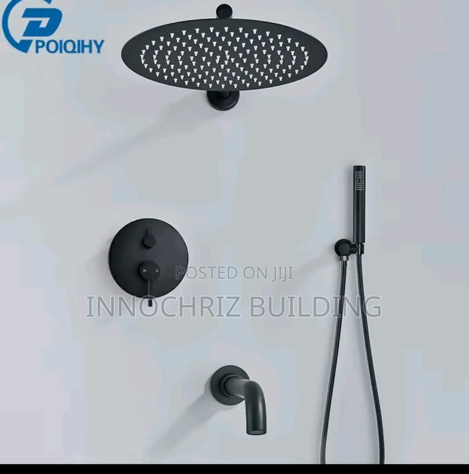 Black Round 5ways Conduit Shower