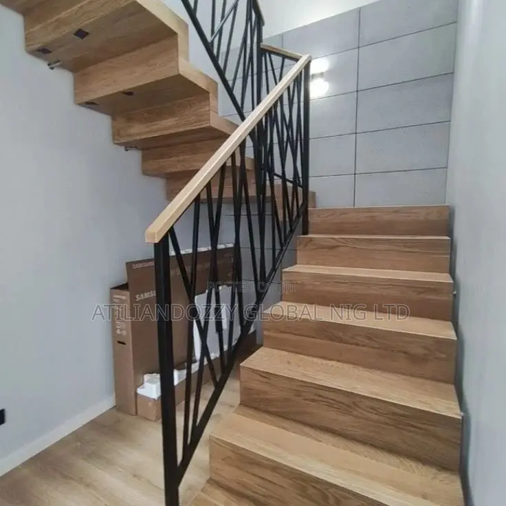 Integrated Wrought Iron Rails Design With Wood Cupping