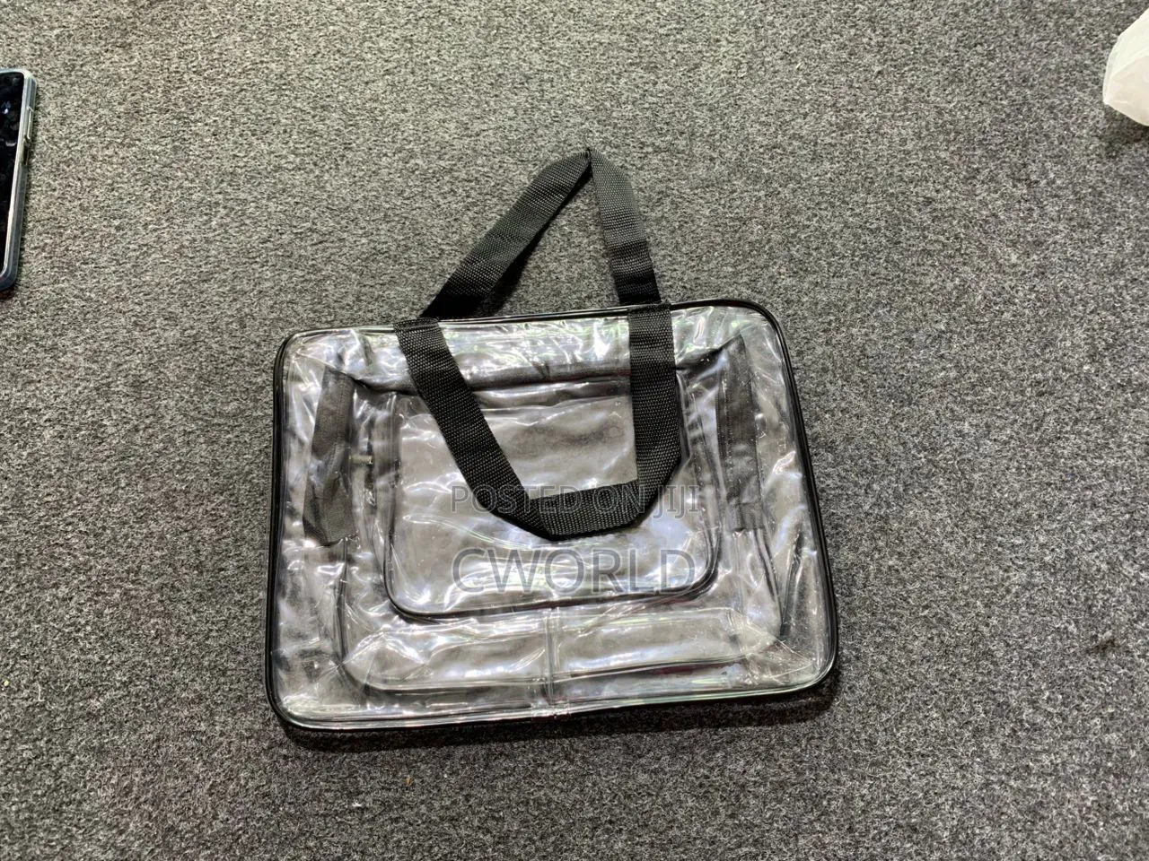 3-piece Clear Pvc Travel Cosmetic Bag Set