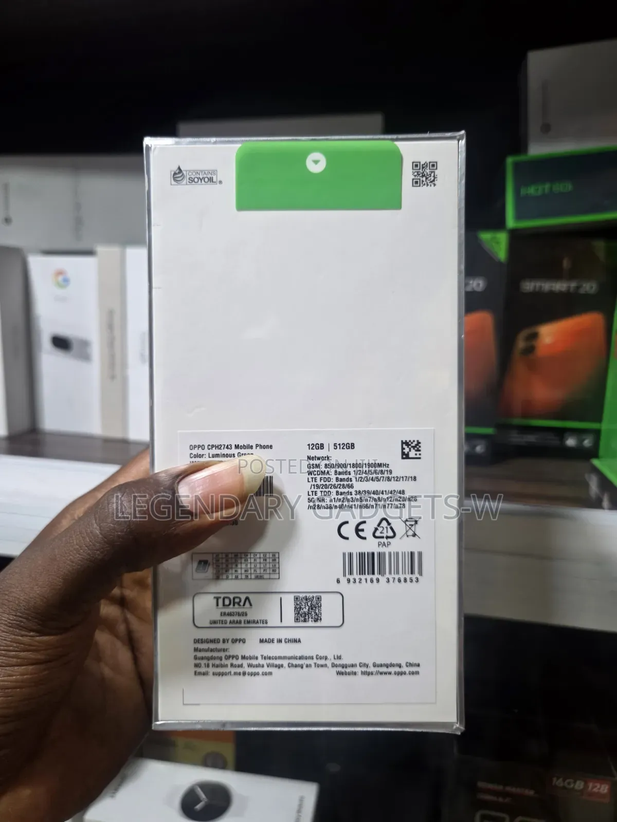 New Oppo Reno14 F 512 GB Green