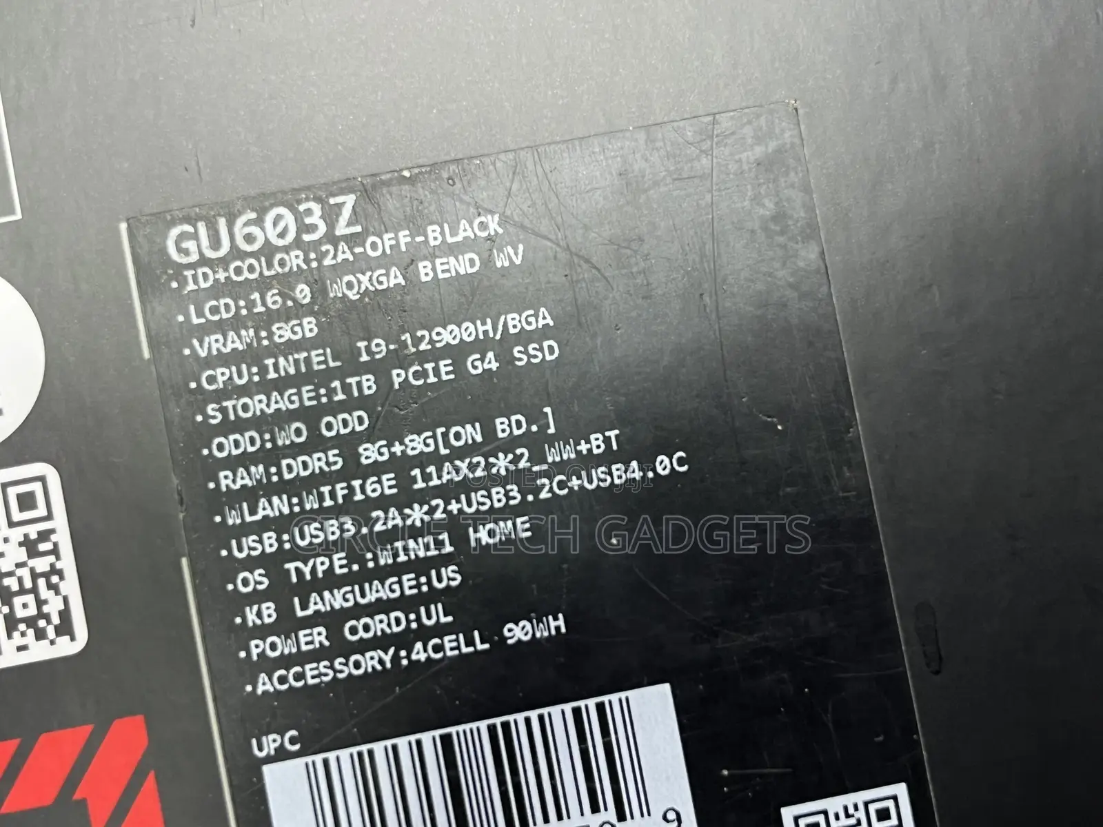 Laptop Asus ROG Zephyrus M16 GU603HR 16GB Intel Core i9 SSD 1T
