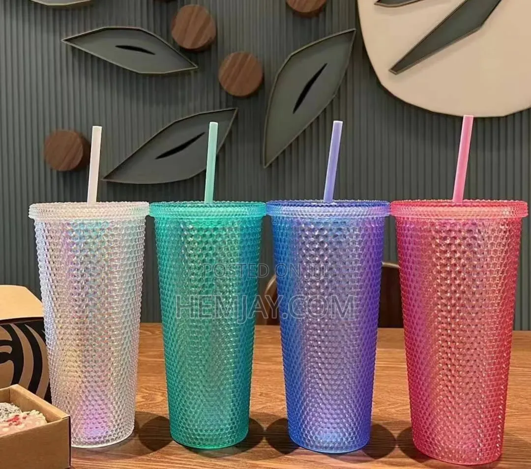 Fancy Water Bottle With Straw (Available in Different Designs 
