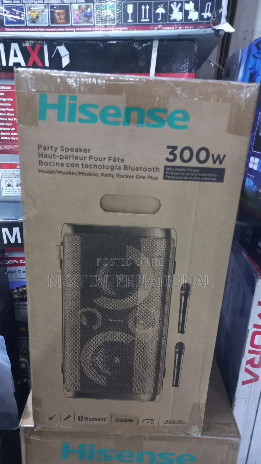 Hisense Rechargeable Party Rocker 300watts,With 2 Micro Phones