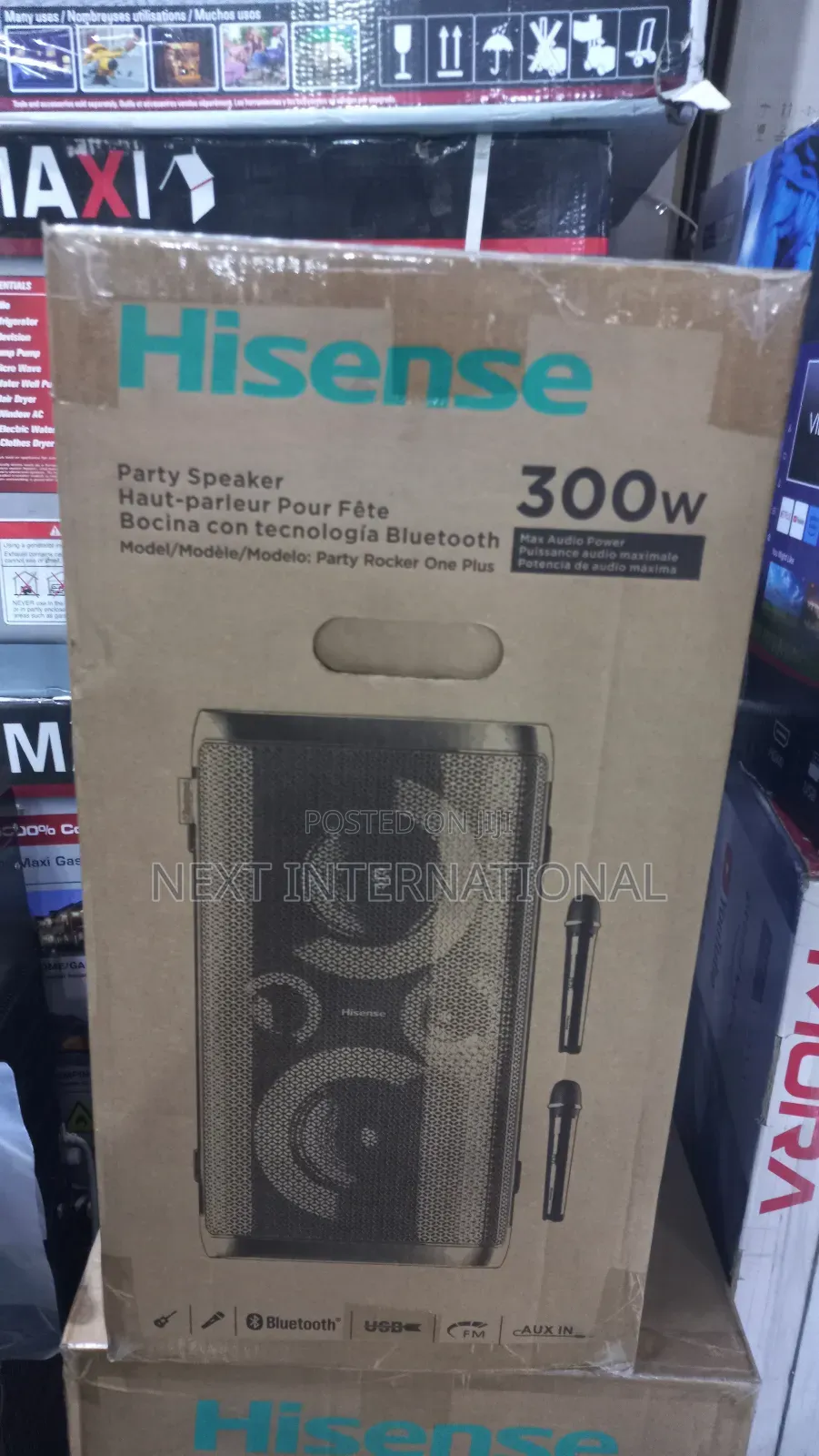 Hisense Rechargeable Party Rocker 300watts,With 2 Micro Phones