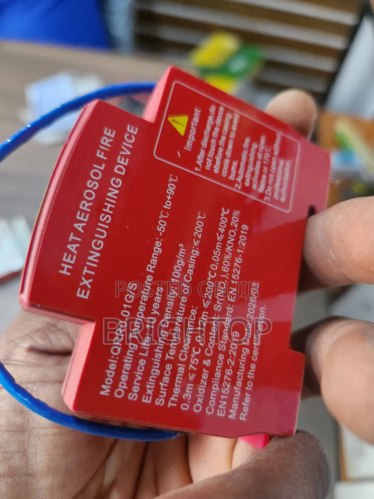 Hot Aerosol Fire Extinguishing Device