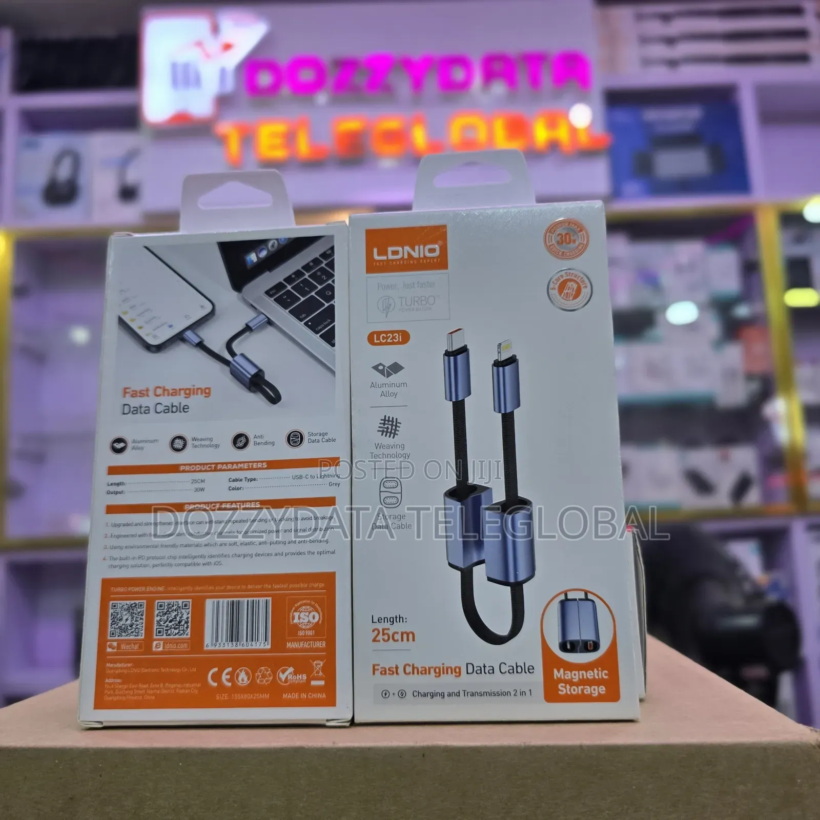Ldnio Lc23i 30w 25cm Magnetic Storage Fast Charging Data Cable