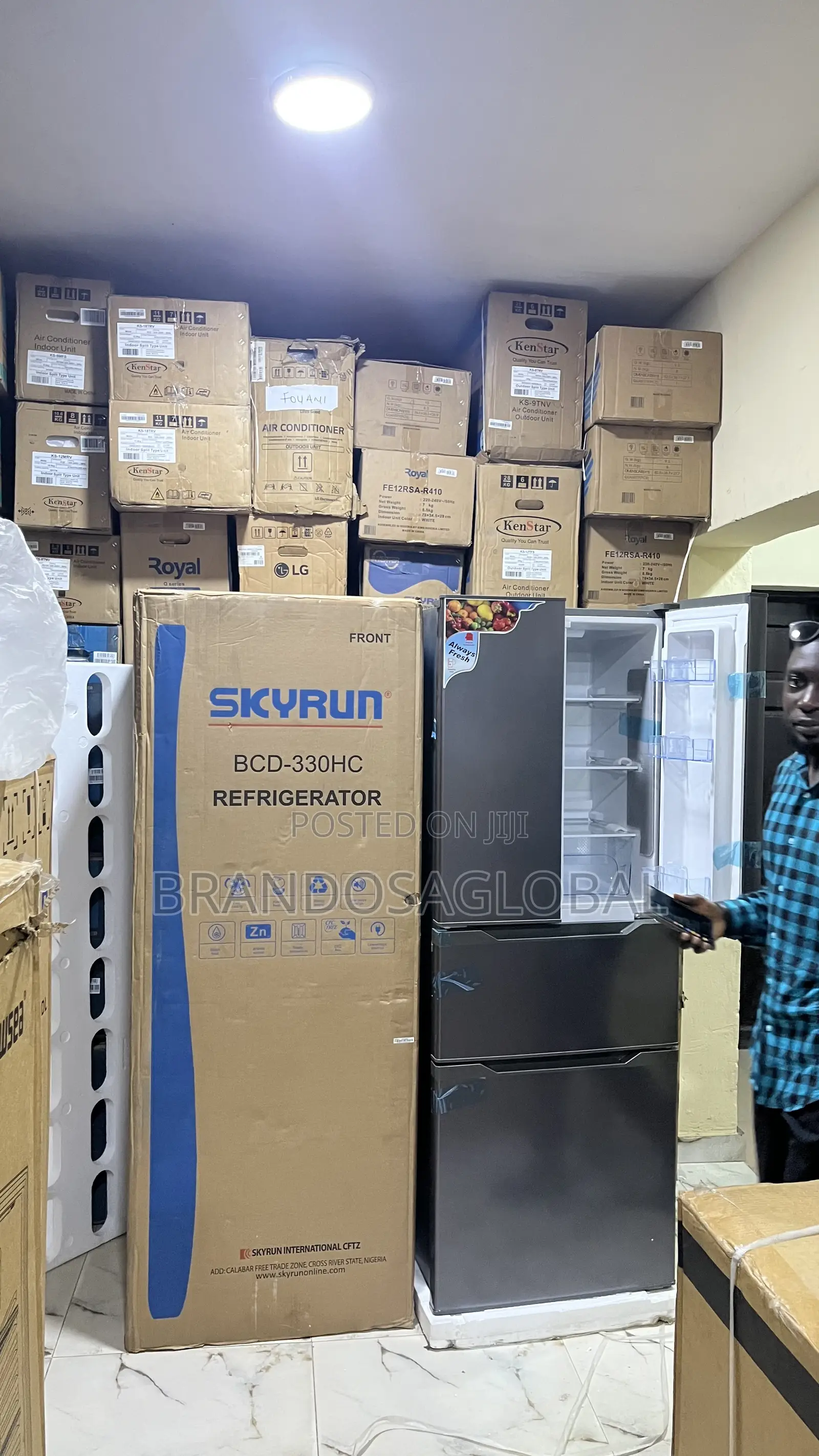 Skyrun 300l Refrigerator 4doors (Bcd-330hc)Premium Kitchen Appliance