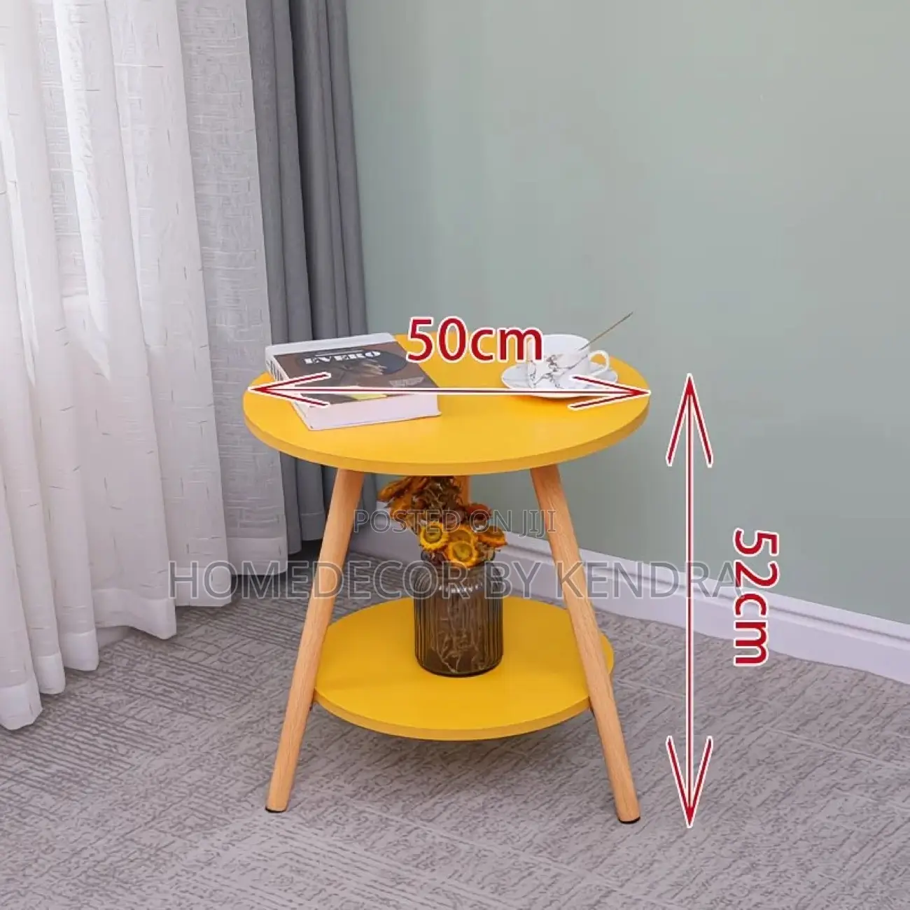 Trendy Wooden Double Layer Table