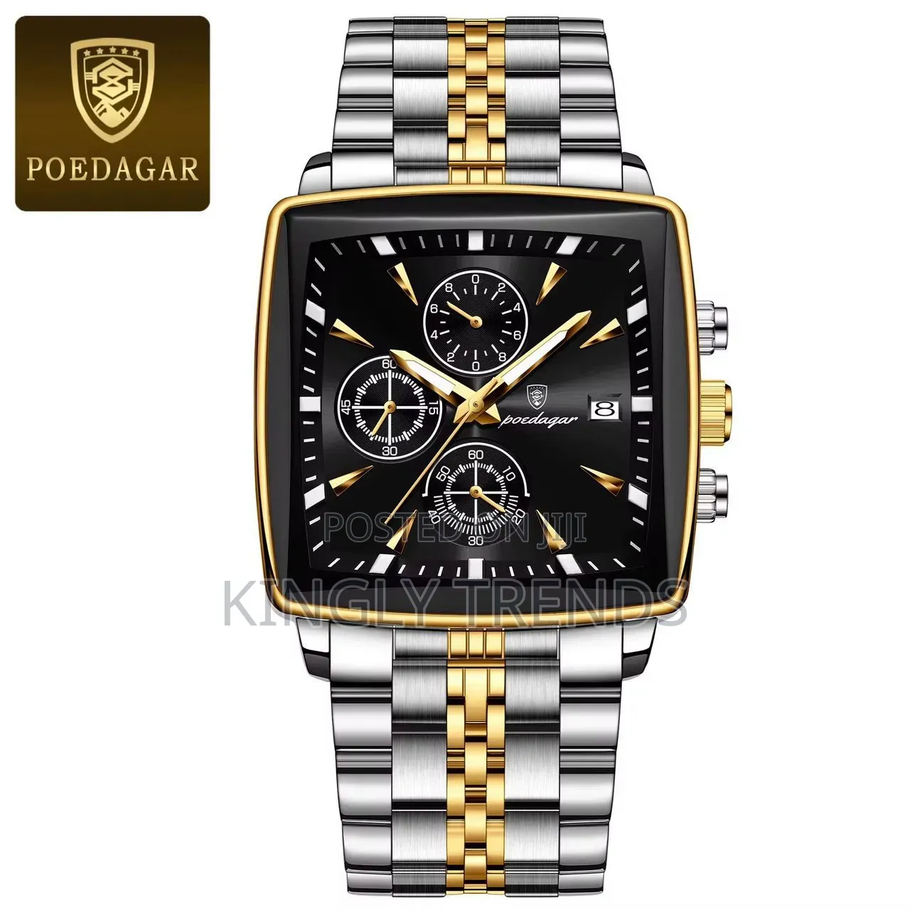 Poedagar Chain Chronograph Wristwatch
