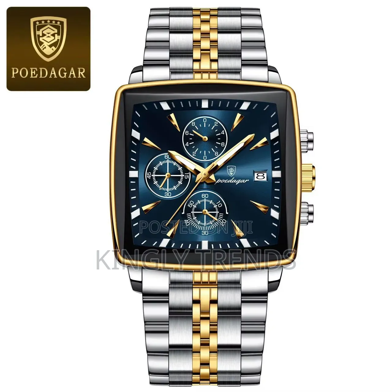 Poedagar Chain Chronograph Wristwatch