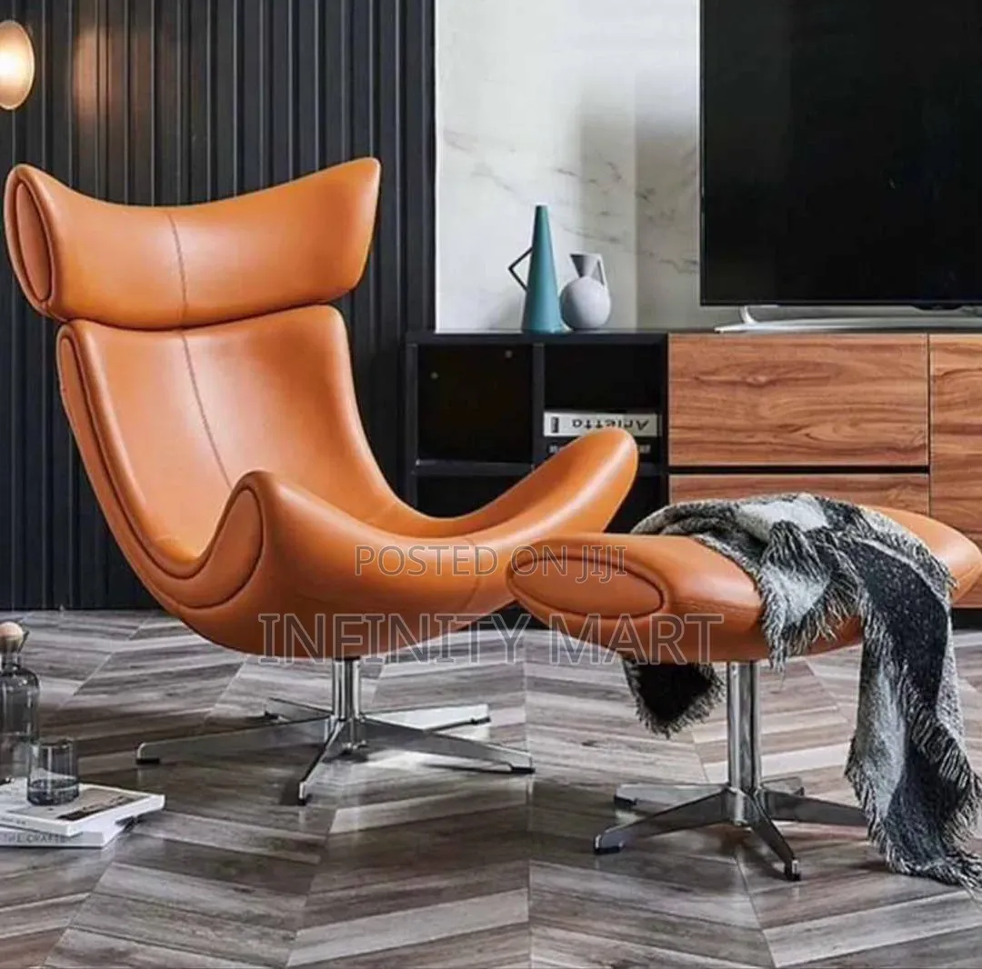 Sleek Ottoman and Relaxing Chair