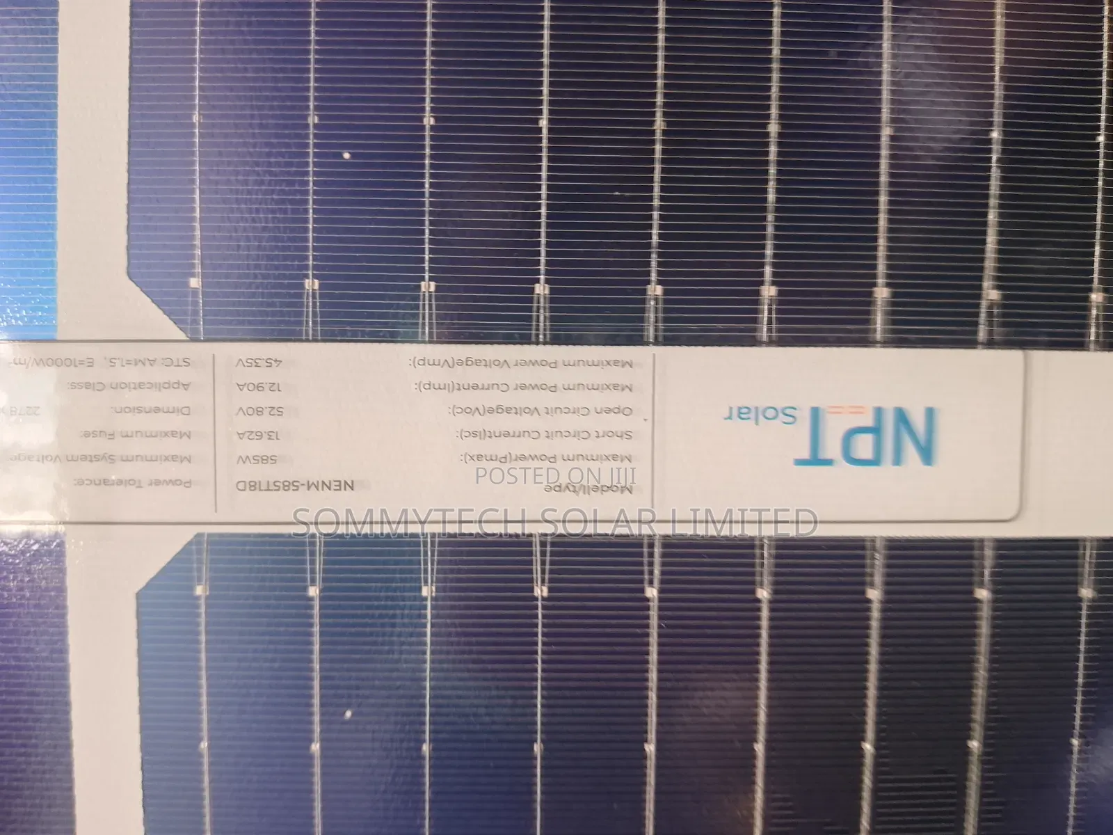 585w Not Solar Biaficial Panel