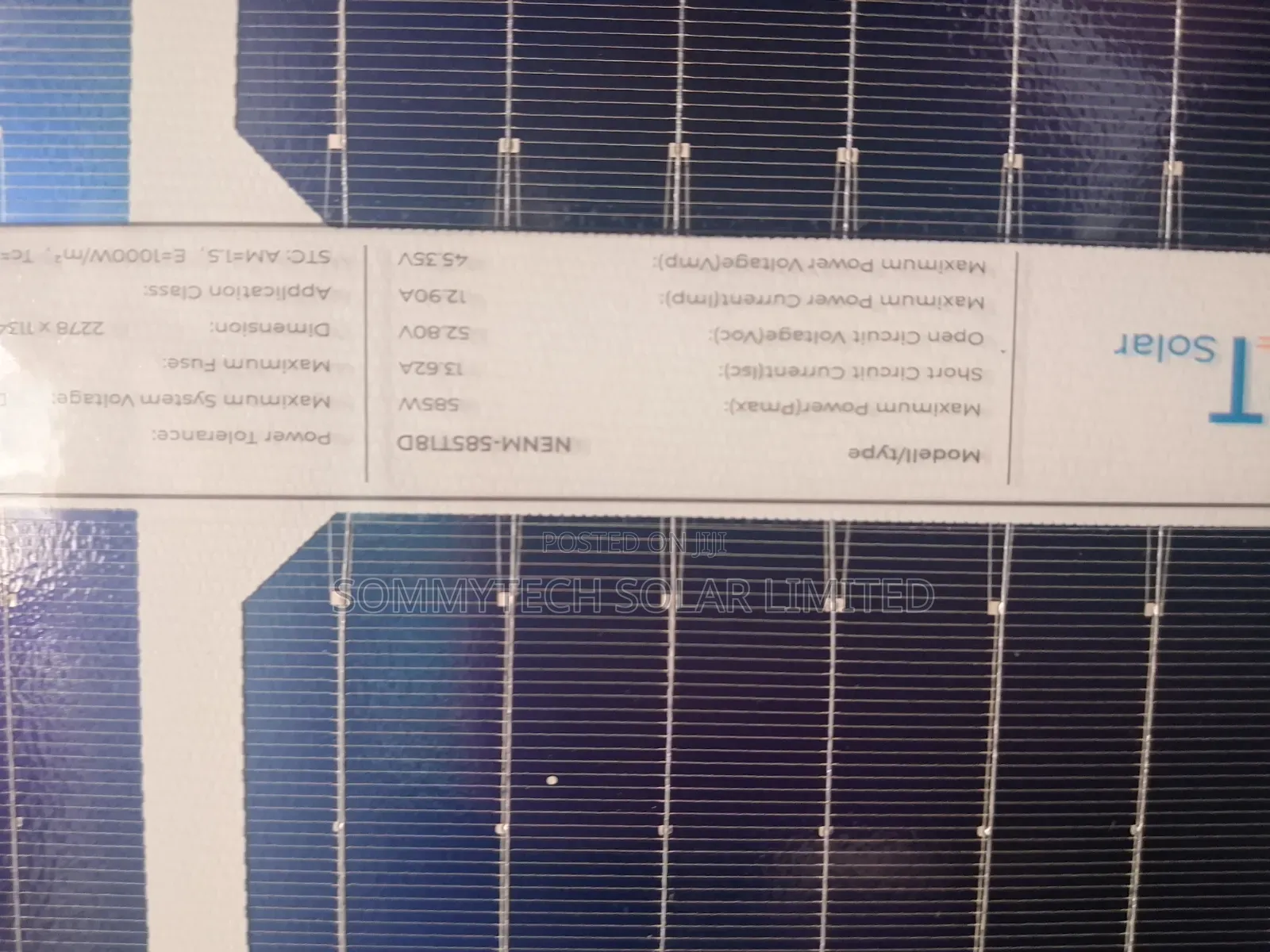 585w Not Solar Biaficial Panel