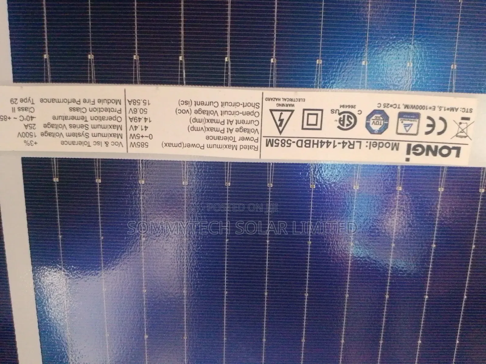 Longi 585w Biaficial Panel