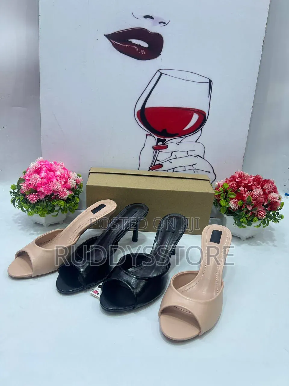 Minimalist Open-Toe Slide Heels