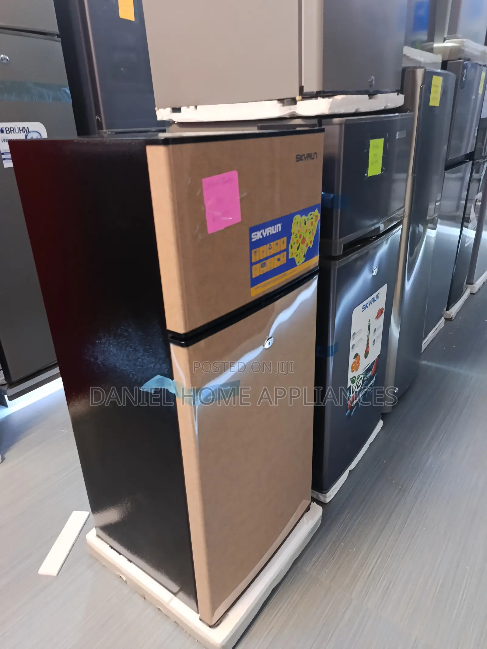 Skyrun 85l Double Door Top Mount Fridge, BCD-108j Gold Colour