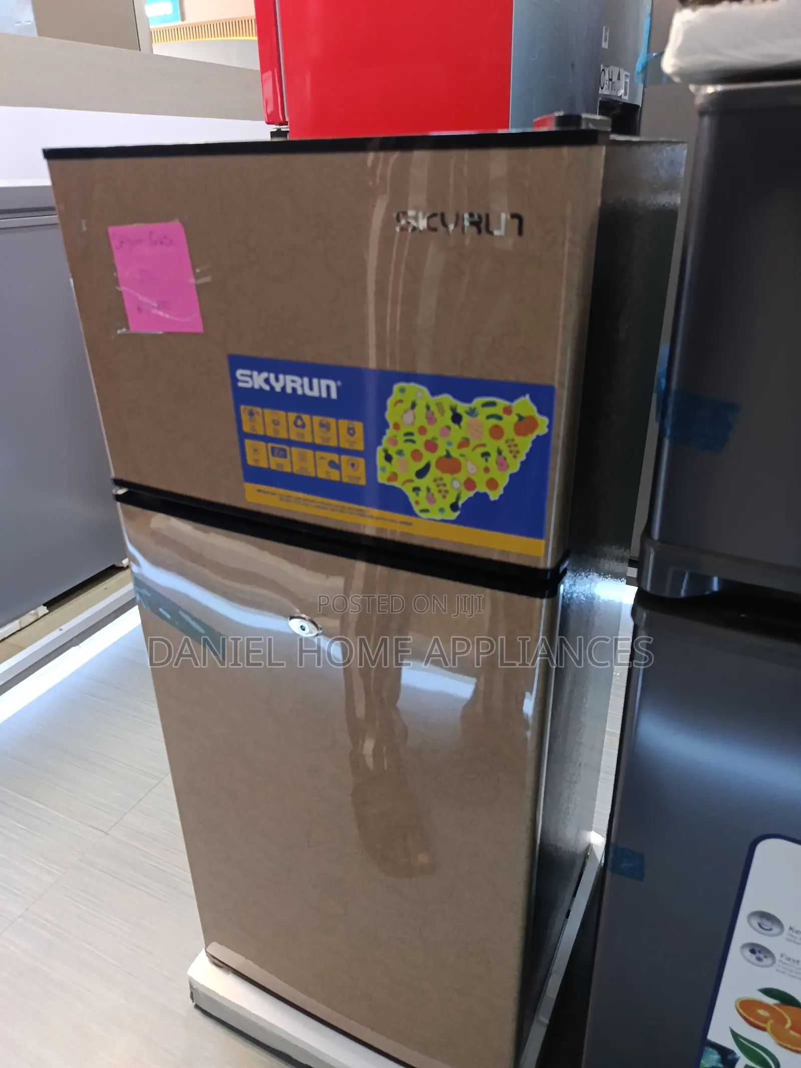 Skyrun 85l Double Door Top Mount Fridge, BCD-108j Gold Colour