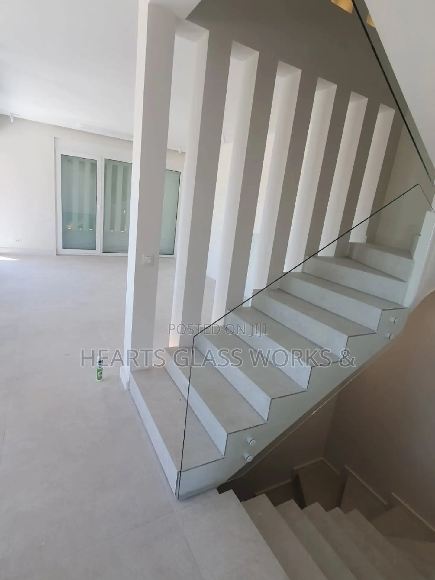 Glass Staircase Railing Installation | Frameless Balustrade Lagos