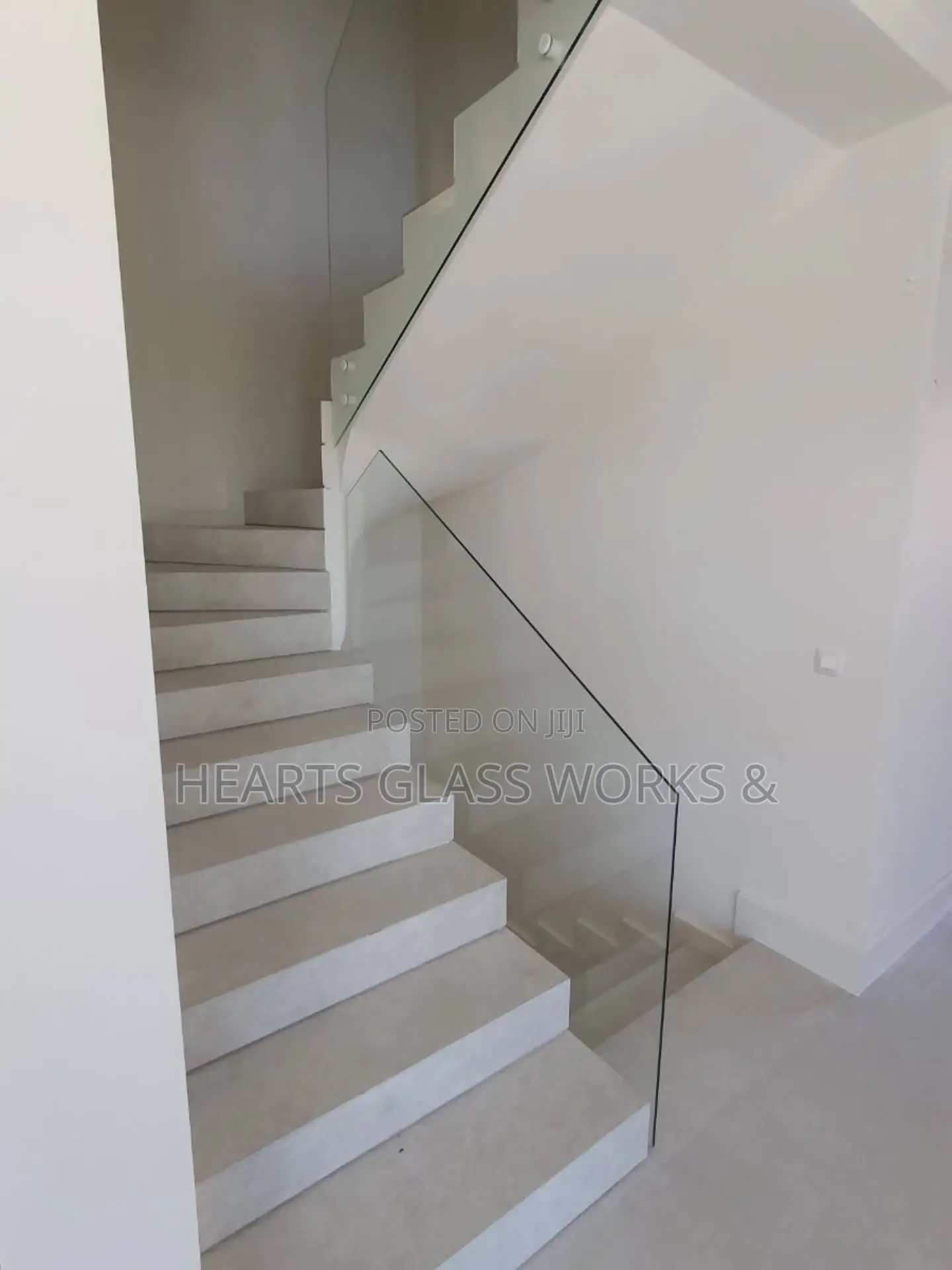 Glass Staircase Railing Installation | Frameless Balustrade Lagos