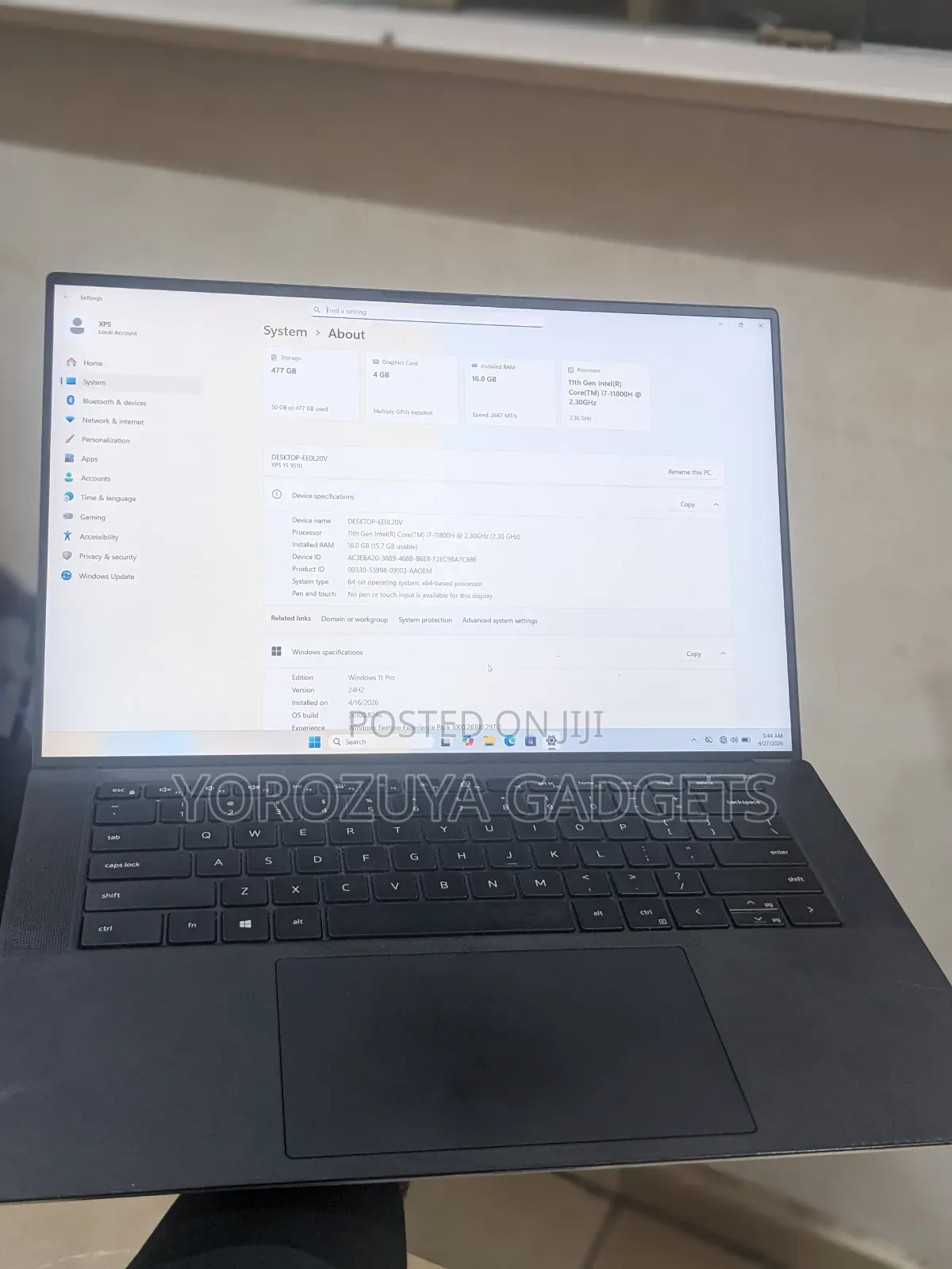 Laptop Dell XPS 15 9510 16GB Nvidia SSD 512GB