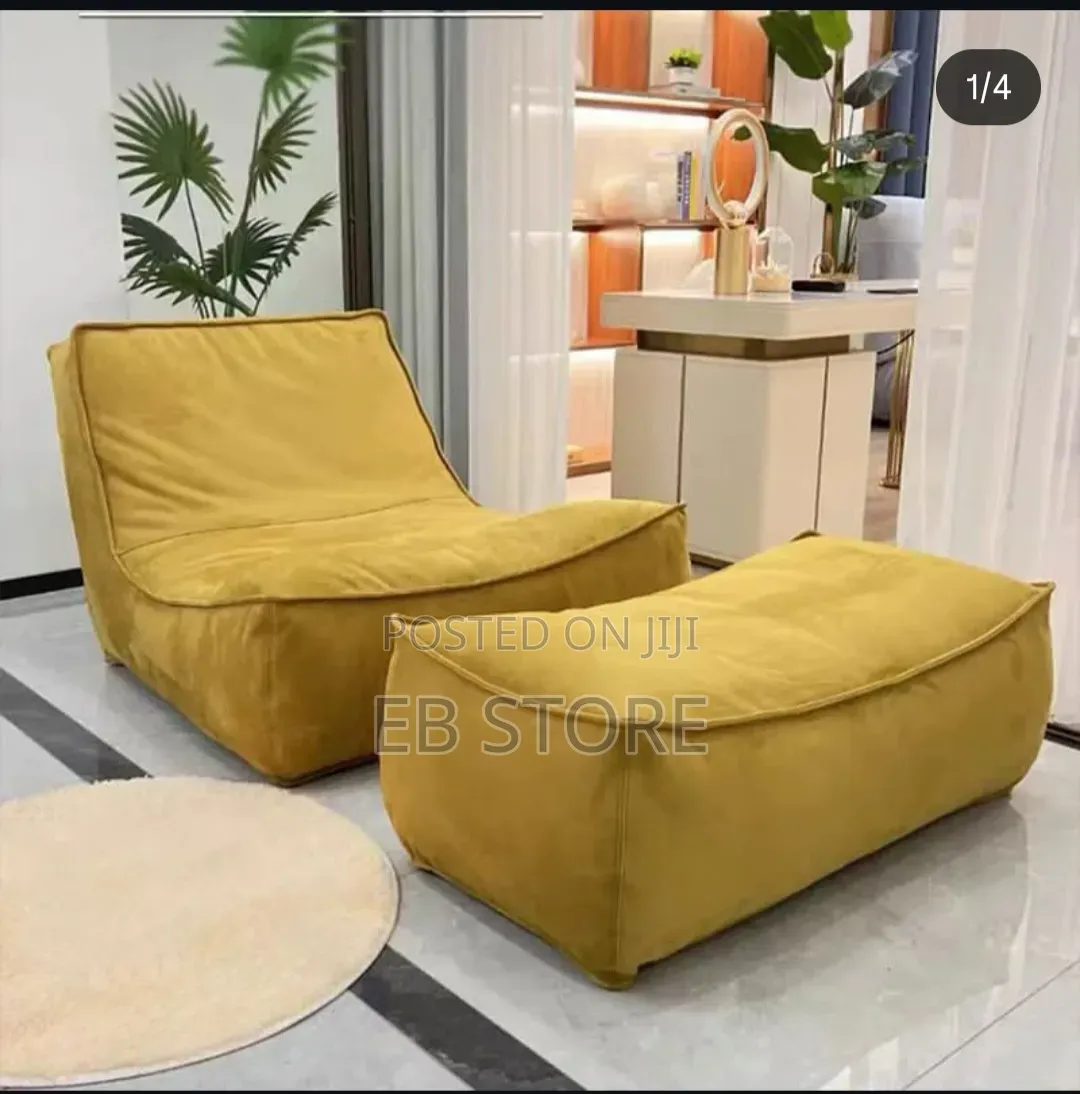 Nordic-Style Suede Lounge Sofa Chair