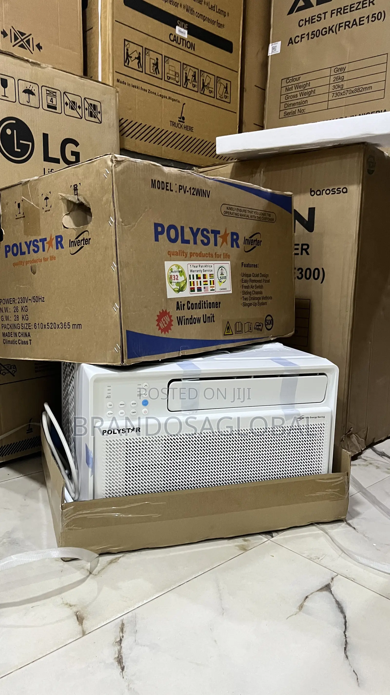 Polystar 1.5hp Inverter Window Ac [Pv-12winv]Durableairconditionerunit