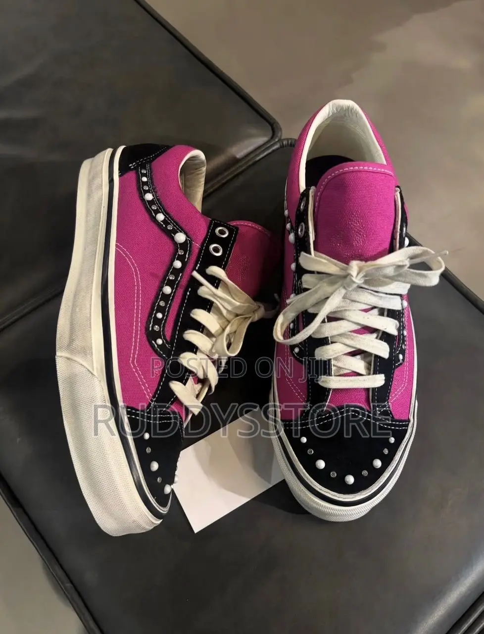 Pearlized Old Skool Style Sneakers/ Buy One Get a Free Sock
