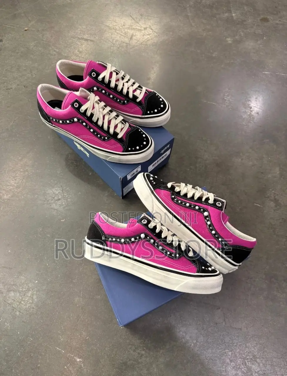 Pearlized Old Skool Style Sneakers/ Buy One Get a Free Sock