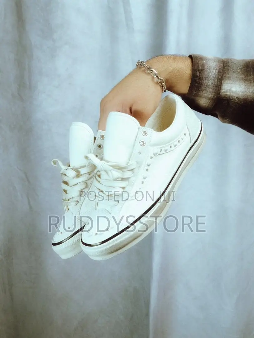 Pearlized Marshmallow Old Skool Sneakers /Buy One Get a Free Sock