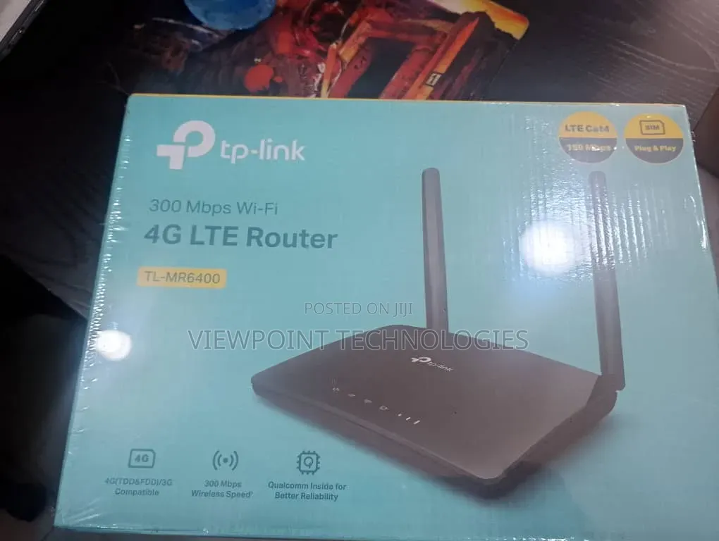 Tp-Link Tl-Mr6400 4g Lte Wifi Router, Sim Card Slot, 4g Router
