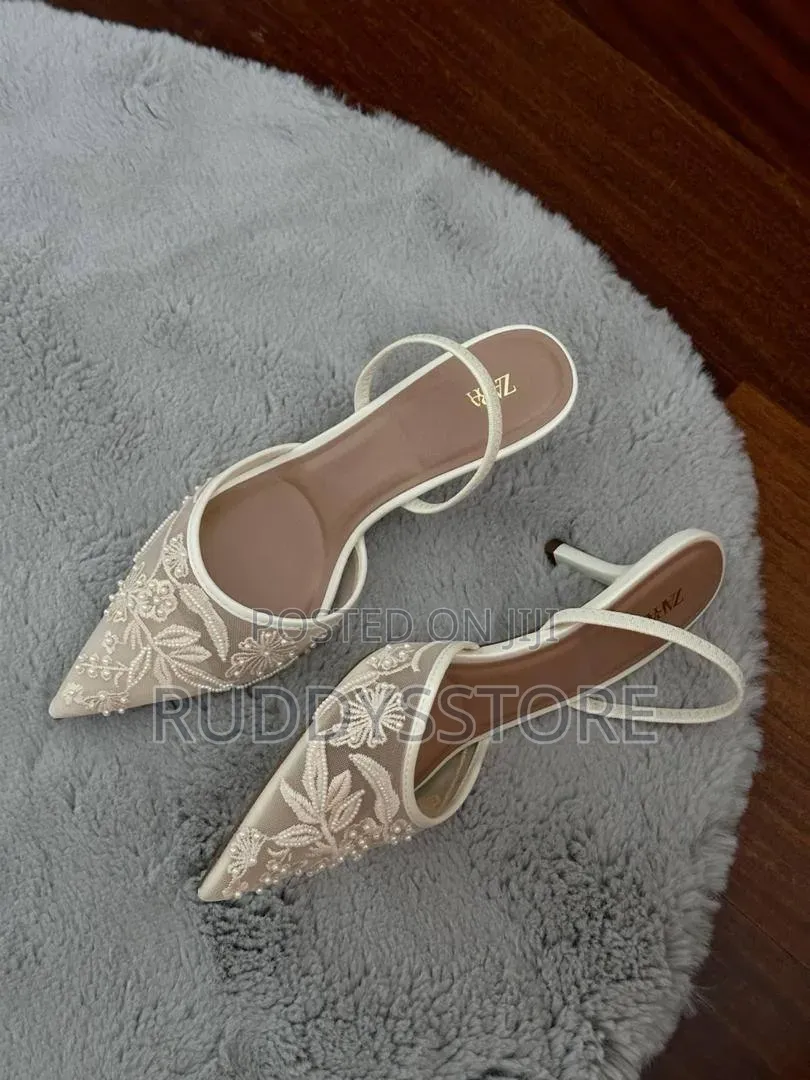 Mesh Slingback Heels